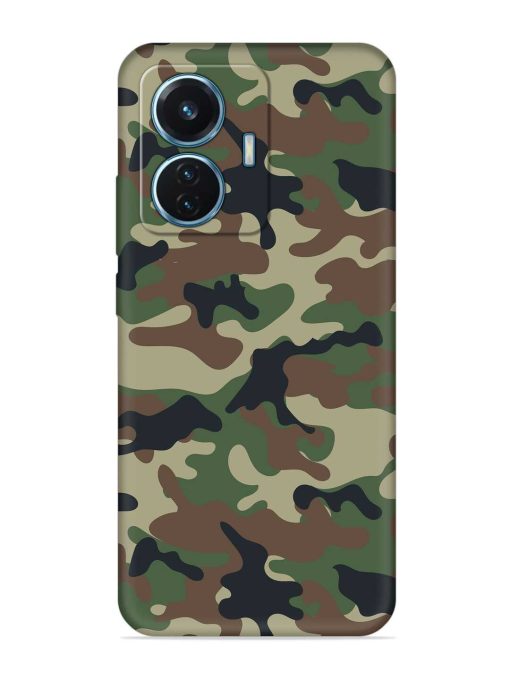 Army Military Camouflage Dark Green Embossed Soft Silicone Case for Iqoo Z6 (44W) Zapvi