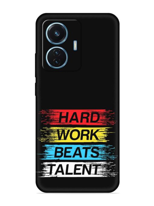 Hard Work Beats Embossed Soft Silicone Case for Iqoo Z6 (44W)