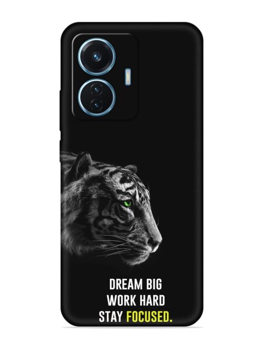 Dream Big Work Hard Embossed Soft Silicone Case for Iqoo Z6 (44W)