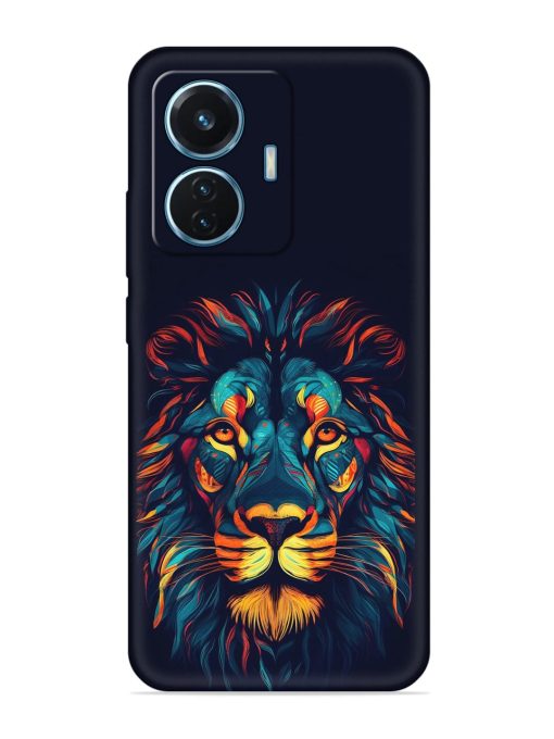 Colorful Lion Embossed Soft Silicone Case for Iqoo Z6 (44W)