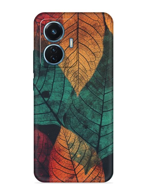 Leaves Artwork Embossed Soft Silicone Case for Iqoo Z6 (44W)