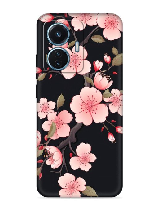 Cherry Blossom Embossed Soft Silicone Case for Iqoo Z6 (44W) Zapvi