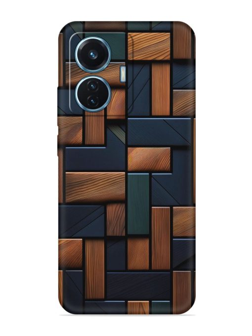 Wooden Background Cubes Embossed Soft Silicone Case for Iqoo Z6 (44W) Zapvi