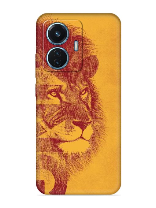 Gold Lion Crown Art Embossed Soft Silicone Case for Iqoo Z6 (44W) Zapvi