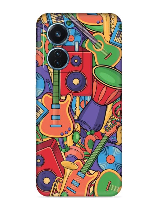 Colorful Music Art Embossed Soft Silicone Case for Iqoo Z6 (44W)