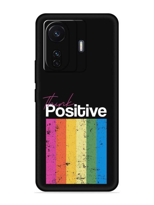 Think Positive Typography Embossed Soft Silicone Case for Iqoo Z6 (5G) Zapvi