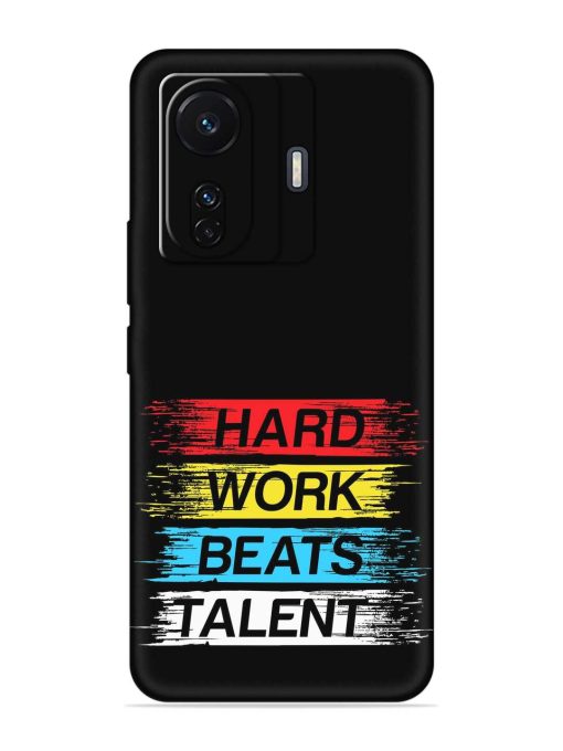 Hard Work Beats Embossed Soft Silicone Case for Iqoo Z6 (5G) Zapvi