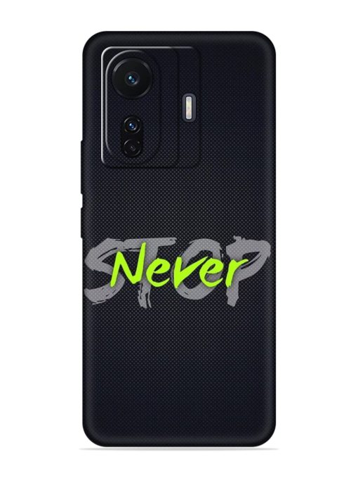 Never Stop Embossed Soft Silicone Case for Iqoo Z6 (5G) Zapvi