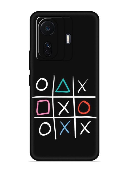 Super Neon Tic-Tac-Toe Embossed Soft Silicone Case for Iqoo Z6 (5G) Zapvi