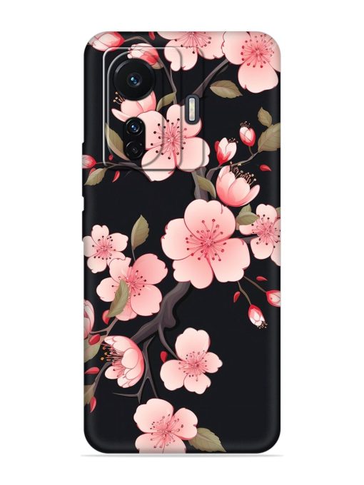 Cherry Blossom Embossed Soft Silicone Case for Iqoo Z6 (5G) Zapvi