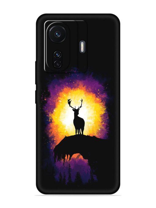 Elk Animal Art Embossed Soft Silicone Case for Iqoo Z6 (5G) Zapvi