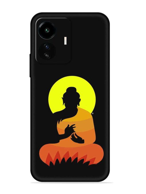 Buddha Art Black Embossed Soft Silicone Case for Iqoo Z6 Lite