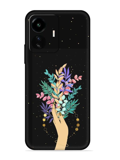 Flower On Hand Embossed Soft Silicone Case for Iqoo Z6 Lite