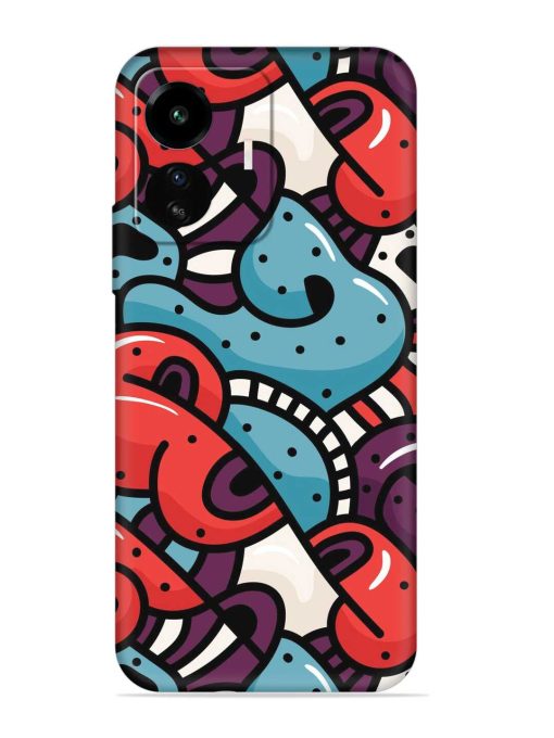 Seamless Backdrop Colorful Embossed Soft Silicone Case for Iqoo Z6 Lite