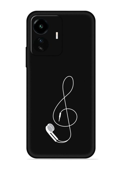 Music Earphone Vector Embossed Soft Silicone Case for Iqoo Z6 Lite