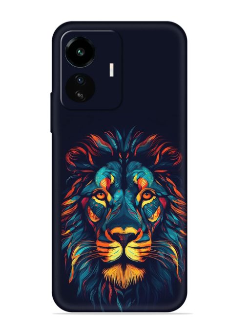 Colorful Lion Embossed Soft Silicone Case for Iqoo Z6 Lite