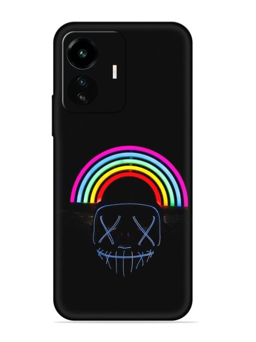 Mask Rainbow Embossed Soft Silicone Case for Iqoo Z6 Lite