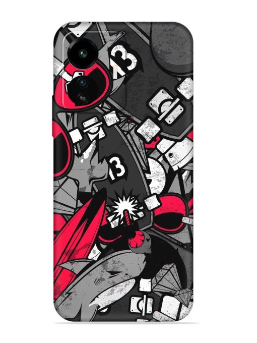 Fictional Doodle Embossed Soft Silicone Case for Iqoo Z6 Lite