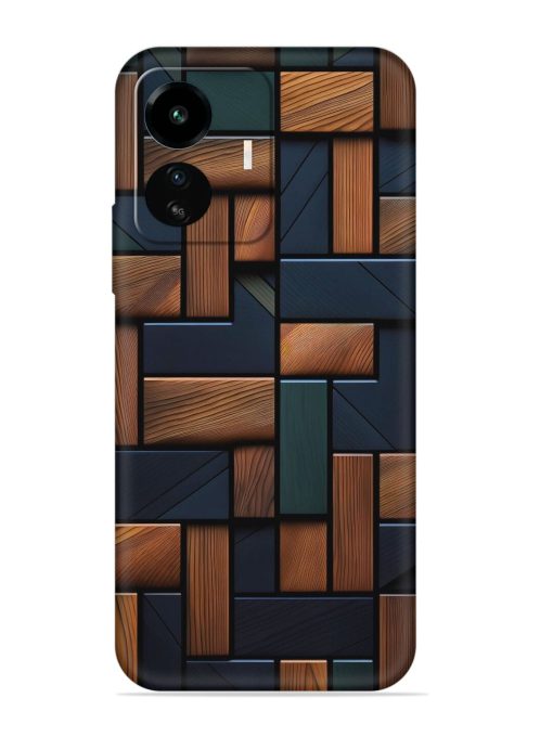 Wooden Background Cubes Embossed Soft Silicone Case for Iqoo Z6 Lite Zapvi