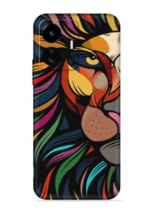 Trippy Lion Art Embossed Soft Silicone Case for Iqoo Z6 Lite