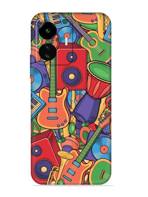 Colorful Music Art Embossed Soft Silicone Case for Iqoo Z6 Lite