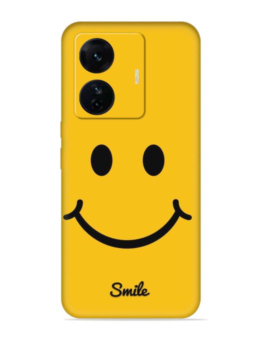 Yellow Smiley Embossed Soft Silicone Case for Iqoo Z6 Pro Zapvi