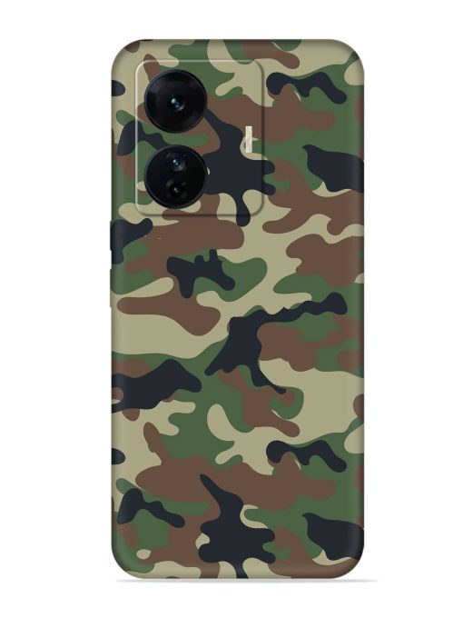 Army Military Camouflage Dark Green Embossed Soft Silicone Case for Iqoo Z6 Pro Zapvi