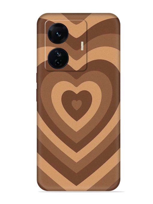 Brown Heart Embossed Soft Silicone Case for Iqoo Z6 Pro Zapvi