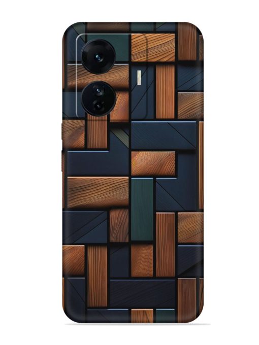 Wooden Background Cubes Embossed Soft Silicone Case for Iqoo Z6 Pro Zapvi