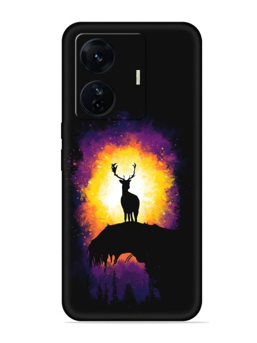 Elk Animal Art Embossed Soft Silicone Case for Iqoo Z6 Pro Zapvi