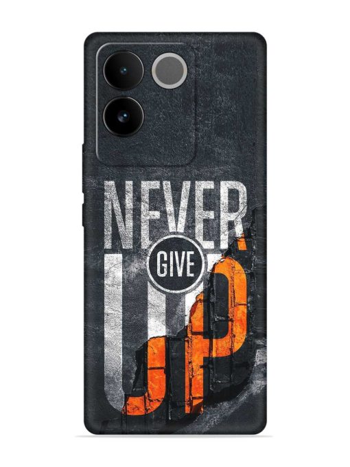 Never Give Up Embossed Soft Silicone Case for Iqoo Z7 Pro (5G)