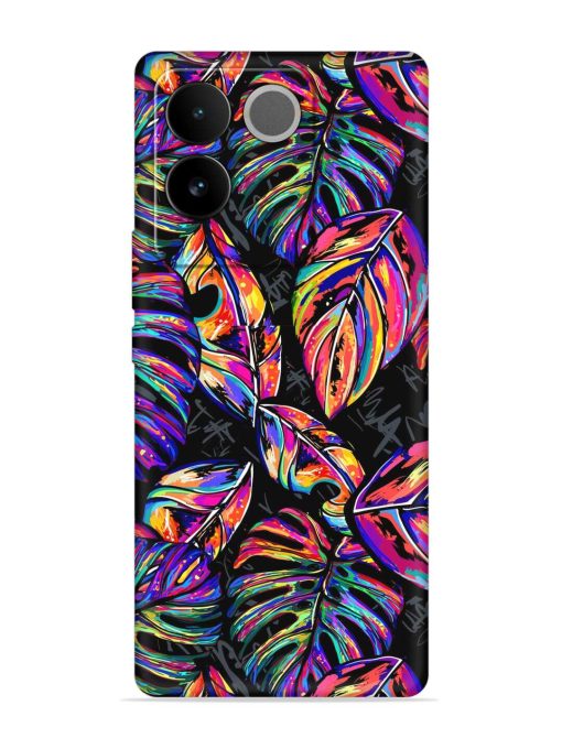 Tropical Seamless Vector Embossed Soft Silicone Case for Iqoo Z7 Pro (5G) Zapvi