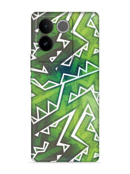 Green Graffiti Seamless Embossed Soft Silicone Case for Iqoo Z7 Pro (5G) Zapvi