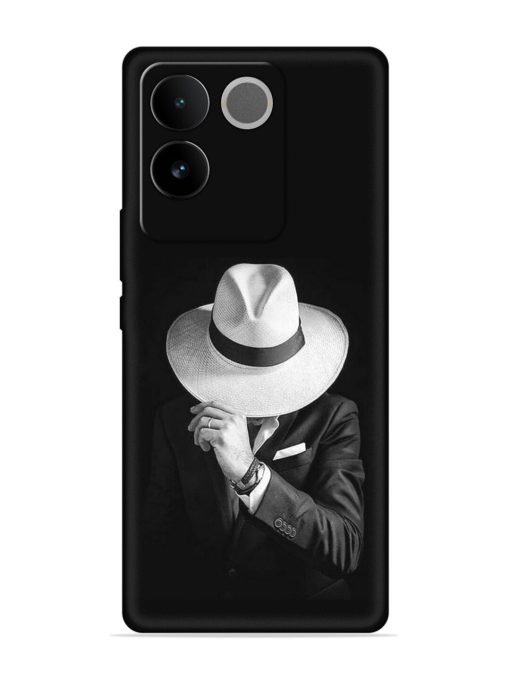 Men Under Hat Embossed Soft Silicone Case for Iqoo Z7 Pro (5G)