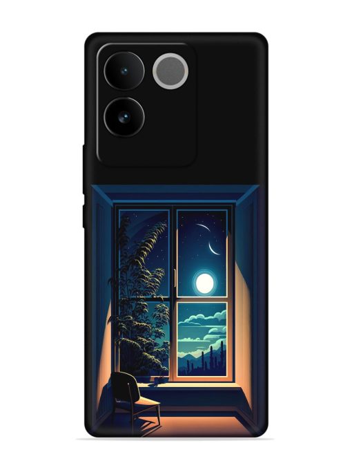 Night View At Window Embossed Soft Silicone Case for Iqoo Z7 Pro (5G)