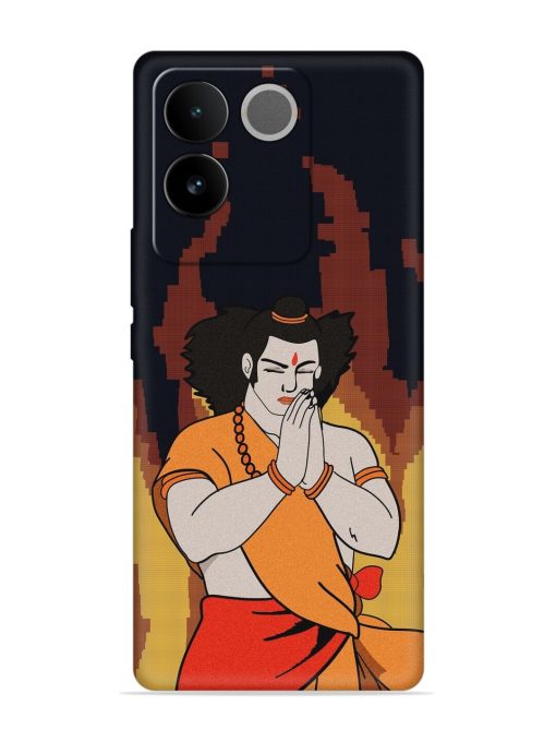 Shree Ram Vector Embossed Soft Silicone Case for Iqoo Z7 Pro (5G)