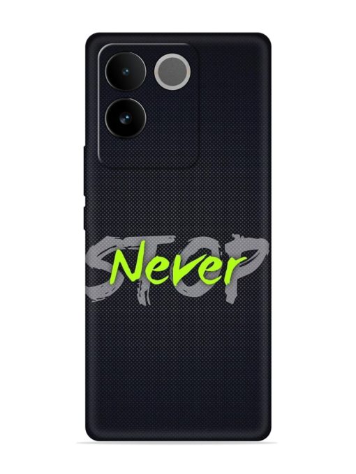 Never Stop Embossed Soft Silicone Case for Iqoo Z7 Pro (5G)