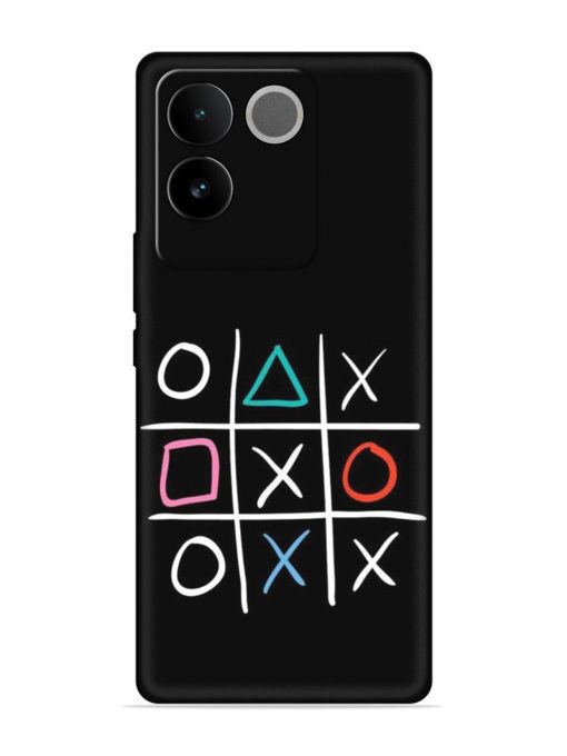 Super Neon Tic-Tac-Toe Embossed Soft Silicone Case for Iqoo Z7 Pro (5G)