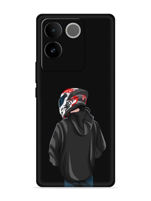 Motorcycle Rider Embossed Soft Silicone Case for Iqoo Z7 Pro (5G)