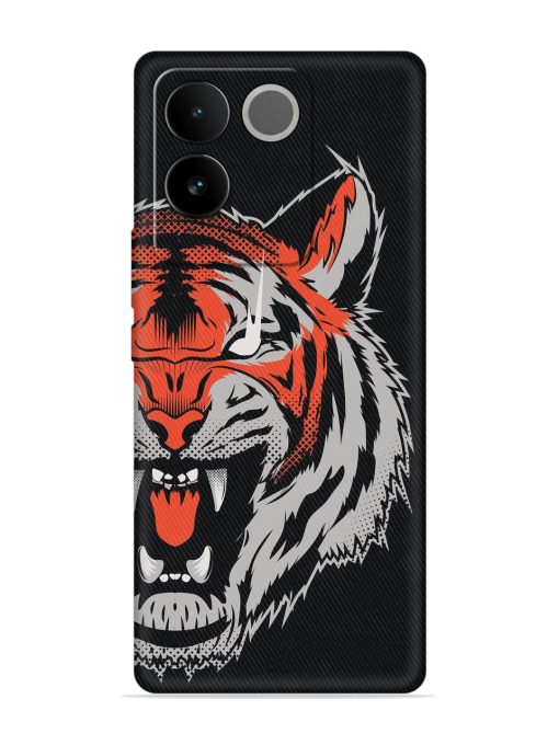 Tiger Aggression Embossed Soft Silicone Case for Iqoo Z7 Pro (5G) Zapvi