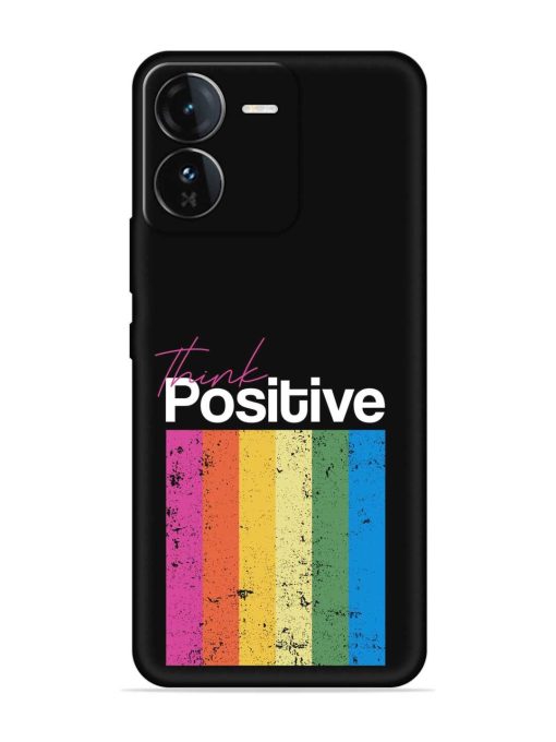 Think Positive Typography Embossed Soft Silicone Case for Iqoo Z9 (5G)