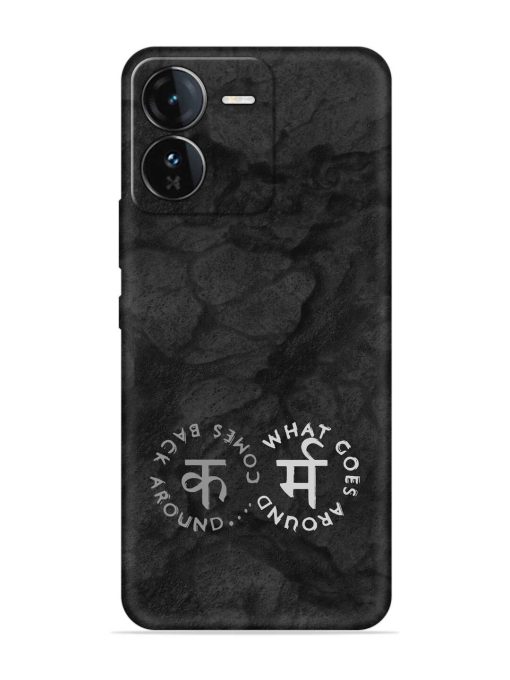 Karma Hindi Word Embossed Soft Silicone Case for Iqoo Z9 (5G) Zapvi