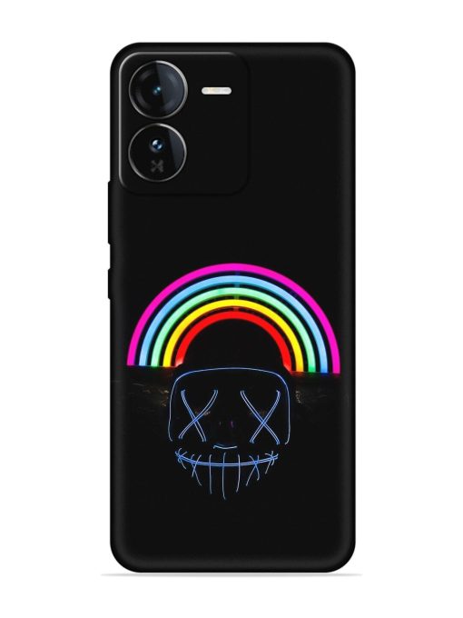 Mask Rainbow Embossed Soft Silicone Case for Iqoo Z9 (5G) Zapvi