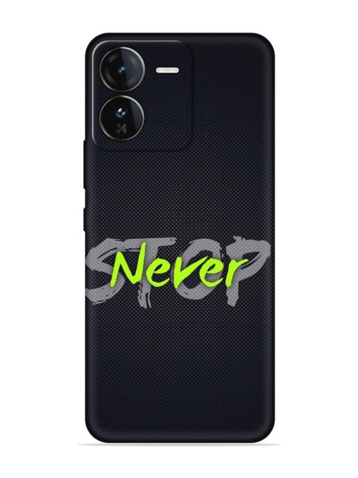 Never Stop Embossed Soft Silicone Case for Iqoo Z9 (5G) Zapvi