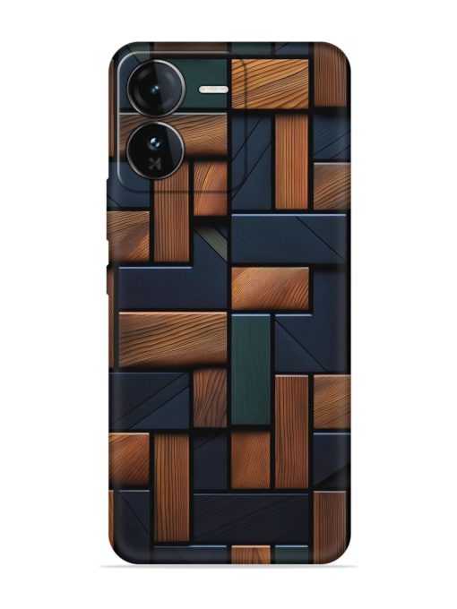 Wooden Background Cubes Embossed Soft Silicone Case for Iqoo Z9 (5G)