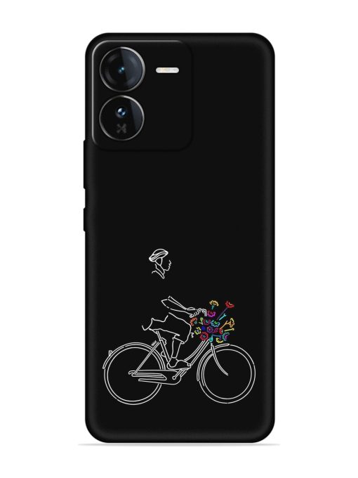 Minimalist Cycle Art Embossed Soft Silicone Case for Iqoo Z9 (5G)