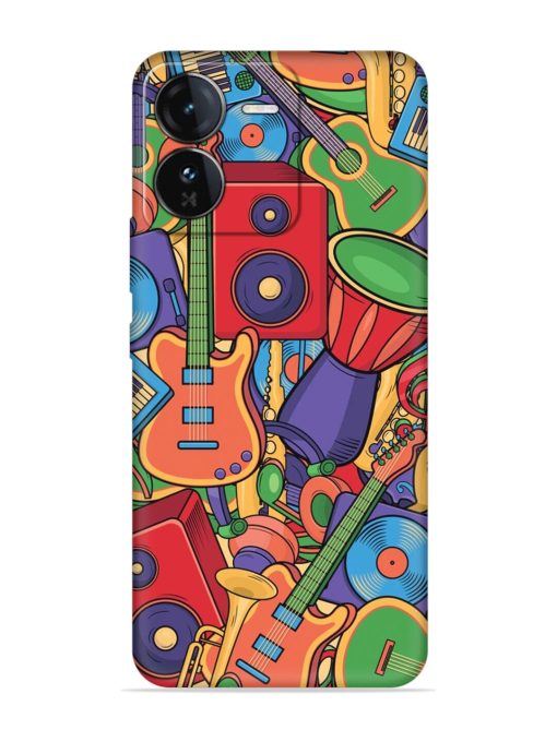 Colorful Music Art Embossed Soft Silicone Case for Iqoo Z9 (5G) Zapvi