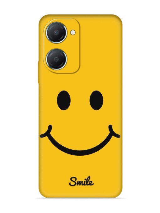 Yellow Smiley Embossed Soft Silicone Case for Iqoo Z9 Lite (5G) Zapvi