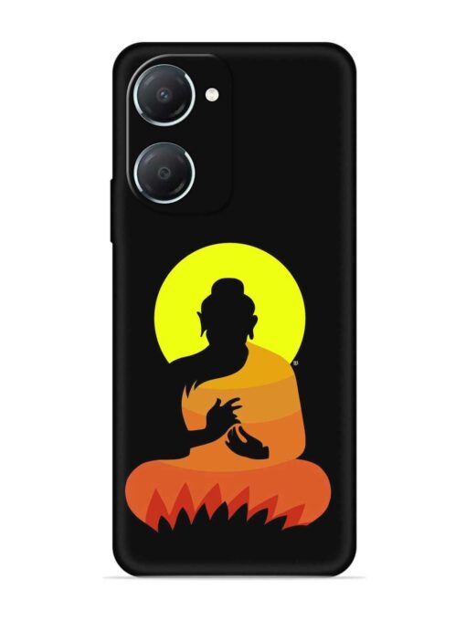 Buddha Art Black Embossed Soft Silicone Case for Iqoo Z9 Lite (5G) Zapvi