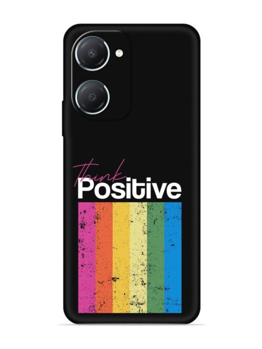 Think Positive Typography Embossed Soft Silicone Case for Iqoo Z9 Lite (5G) Zapvi